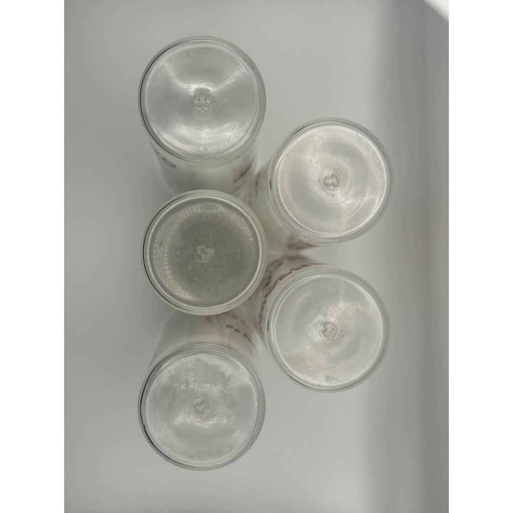 (5) Set of Vintage Oklahoma Sooners Football Cocktail Tumbler Glass‎ BIG RED - Picture 5 of 5